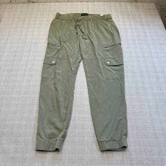Banana Republic Joggers Womens Small Olive Green Cargo Pants Drawstring Waist - Picture 1 of 9